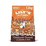 Lily‘s Kitchen Vollwertiges Trocken Hundefutter für ausgewachsene Hunde (12kg) Huhn und Ente (Verpackung kann variieren)