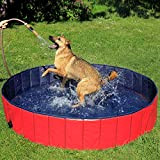 lionto Faltbarer Hundepool Schwimmbecken für Hunde Hundebad, Kinderpool (L) 160cm, Höhe 30 cm