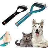 LodBar 2 Stück Hundepflegebürste für alle Arten von Hunden und Katzen, Tierhaarentferner, Hundebürste, Katzenbürste für lose Unterwolle, Knoten, Matten und ...