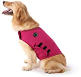 Mint Hundemantel zur Linderung von Angst,leichtes Wickelhelmd für Hunde mit Angstzustände (L, Rose rot)