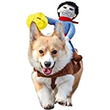 Morbuy Reizende Katzenkostüm Hunde Haustier Kleidung, HundeKostüm Hundebekleidung Kostüme Kleidung Katze lustiges Kleid Cosplay (XL, Farbe 5 Cowboy-Reiter-Art)