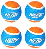 Nerf Dog Hundespielzeug Ersatzbälle, Tennisbälle, für den Nerf Dog Blaster geeignet, 4er Pack