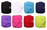 netproshop Fleece Bandagen 4er Set Länge 3 Meter in platzsparender Plastiktasche mit Griff, Farbe:Pink