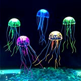 Netspower Aquarium Dekoration Künstliche Quallen, 6 Stück Leuchtende Quallen als Dekoration Glühende Deko aus Silikon für Aquarium Fisch Tank Ornament