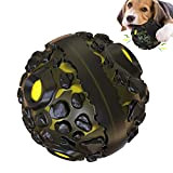 Nieeegy Hundespielzeug Ball,Quietschend Hundeball,Interaktives Hundespielzeug Ball,Unzerstörbar Kauspielzeug Hund, Zähnereinigen, Hunde Spielzeug Interaktives für Mittelgroße/Große Hunde (gelb)