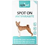 OptiPet Spot On 6x1,5ml Pipetten für Hunde, Hochwirksam bis zu 24 Wochen gegen Milben, Flöhen, Zecken, Läusen