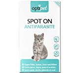 OptiPet Spot On 6x1ml Pipetten für Katzen, Hochwirksam bis zu 24 Wochen gegen Milben, Flöhen, Zecken, Läusen