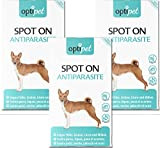 OptiPet Spot On für Hunde 18x1,5ml Pipetten, Hochwirksam bis zu 24 Wochen gegen Milben, Flöhen, Zecken, Läusen