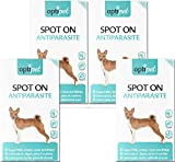 OptiPet Spot On für Hunde 24x1,5ml Pipetten, Hochwirksam bis zu 96 Wochen gegen Milben, Flöhen, Zecken, Läusen