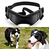 Ownpets Anti-UV Hundebrille, Sonnenbrille, Skibrille, Hund Fliegerbrille für kleine und mittlere Hunde, verstellbar, Sunglasses for Dog,Schwarz