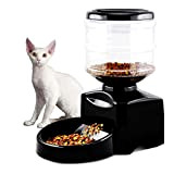 Pawmate 5,5 L Automatischer Katzenfutterautomat mit programmierbarer Portionskontrolle 1-3 Mahlzeiten am Tag Katzenfutter Timer Spender 10s Sprachrekorder für kleine/mittelgroße Haustiere