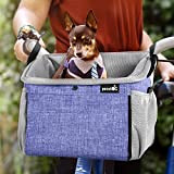 pecute Haustier Fahrradtasche für Hunde Katzen Fahrradkord Hundetasche Hundekorb Rucksack vorne Atmungsaktiv Netzfenster Faltbar für Kleine Mittlere Hunde und Katzen