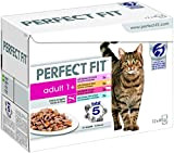 Perfect Fit Adult 1+ – Katzennassfutter in 48 Portionsbeuteln für erwachsene Katzen ab 1 Jahr – Auswahl mit Fisch, Rind ...