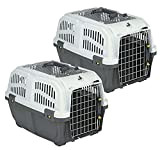 PETGARD 2er-Set Tierbox SKUDO 2 - Transport-Box für Tiere - Reise-Box für Tiere - Haustier-Transporter mit Hunde-Spielzeug - Kleintier-Box 55 ...