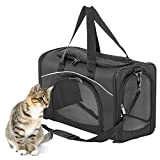 Petsfit Transporttasche Hunde und Katze, Katzentransportbox Hunde Katze Flugtasche für Haustiere im Auto Flugzeug oder in der Bahn