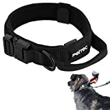 PetTec Hundehalsband aus Neopren & Nylon, Halsband mit Griff für kleine & große Hunde weich gepolstert (S-XL), äußerst robust & ...