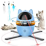 PETTOM Interaktives Katzenspielzeug Selbstbeschäftigung, 3-in-1 Spielzeug für Katzen Elektrisch Automatisch, Intelligenzspielzeug für Katzen USB Aufladbar