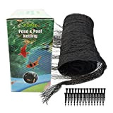 POYEE Teichnetz für Blätter – 6 x 9 m, Pool-Abdecknetz mit kleinem feinen Netz – schützt Koi-Fische vor Vögeln und ...