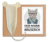 Premium XL Spielzeugmaus für Katzen (ca. 30 cm). In Deutschland von Hand und mit Liebe aus reinem Wollfilz hergestellt. Interaktives ...