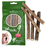 PRETTY KITTY Katzen Zahnpflege Sticks : 5X Matatabi Stick Katze aus Holz – Katzenspielzeug Natur gegen Mundgeruch – Dental Sticks ...