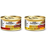 PURINA GOURMET Gold Délicatesse en Sauce Katzenfutter nass, mit Rind und Huhn, 12er Pack (12 x 85g) & Gold Zarte ...