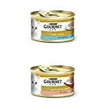 PURINA GOURMET Gold Katzenfutter nass 24er Mix-Pack, Pastete mit Thunfisch und Ragout Lachs, (2 x 12 x 85g)