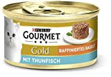 PURINA GOURMET Gold Raffiniertes Ragout Katzenfutter nass, mit Thunfisch, 12er Pack (12 x 85g)