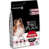 PURINA PRO PLAN Medium Adult Hundefutter trocken mit OPTIDERMA, reich an Lachs, 1er Pack (1 x 3kg)
