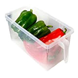 quanjucheer Aufbewahrungsbehälter aus Kunststoff, platzsparend, für Kühlschrank / Schreibtisch durchsichtig