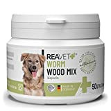 ReaVET Wormwood Mix Kapseln, Wurmkur Alternative für Hunde 50 Tabletten – Naturprodukt bei & nach Wurmbefall, Wurmmittel, Entwurmungsmittel, Wurmformel Tabletten