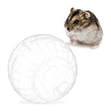 Relaxdays, Kunststof Hamsterball, Laufkugel für Hamster & Mäuse, Bewegung, Nagerspielzeug zum Laufen, Kunststoff, 14cm, transparent, 1 Stück (1er Pack)