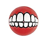 Rogz Grinz Hundespielzeug, Ballform, klein, 4,9 cm, Rot