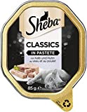 Sheba Classics in Pastete Katzenfutter – Hochwertiges Nassfutter in 22 Schalen – Pasteten mit feinen Stückchen mit Kalb und Huhn ...