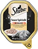 Sheba Sauce Spéciale – Edles Katzennassfutter in 22 Schalen mit Putenhäppchen in heller Sauce für ausgewachsene Katzen – Katzenfutter – ...