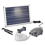 Solar Teichbelüfter PowerStone Professional - 25W Solarmodul 500 l/h Luft - extragroßes Solarmodul für beste Funktion - massiver Ausströmer plus ...