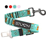STUCH ® Universeller Bungee Sicherheitsgurt für Hunde & Katzen - Passend für alle Hunderassen & Autotypen (Türkis)