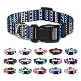 Suredoo Hundehalsband Verstellbares, Weich & Komfort Nylon Hunde Halsband für Kleine Mittlere Große Hunde Welpen Katzen (M, Blau)