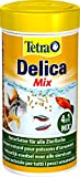 Tetra Delica Mix Naturfutter - Mischung mit 4 verschiedenen Futtertiere (Wasserflöhe, Artemia, Krill, Gammarus), natürliche Snacks für Zierfische, 250 ml ...