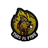 This is Fine Dog Patches Haustier Tier Bestickte Applikation Patches Tactical Military Moral Patch Applikationen Verschluss Klettverschluss Abzeichen