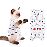 TIESOME Cat Professional Recovery Suit, atmungsaktive E-Halsband Alternative für Katzen und Hunde Haustier Schutzkleidung nach der Operation tragen Pyjama-Anzug für ...