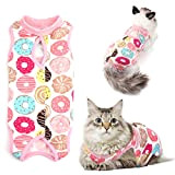 TIESOME Katze chirurgische Erholung Anzug, Kragen Alternative für Katzen Hunde nach der Operation tragen Pyjama-Anzug Home Indoor Haustiere Kleidung Doughnut ...