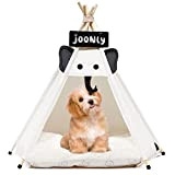 Tipi Zelt fur Hunde und Katzen Pet Tipi Hunde-Katzenbett mit Kissen Luxery Hundezelte Hundehöhle und Haustierhäuser mit Kissen und Tafel