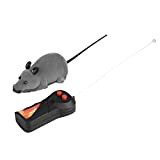Tnfeeon RC Mäuse Spielzeug, drahtlose elektronische Fernbedienung Ratte Plüsch Maus Spielzeug Simulation Maus Spielzeug für Katze Hund Kind(Grau)