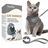 Toulifly Katzengeschirr, Katzen Weste mit Leine, Verstellbare Geschirr für kleine Katze und Hunde, Escape Proof Cat Harness Set mit Leinen ...