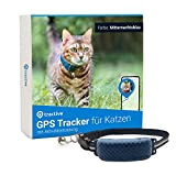 Tractive GPS Tracker für Katzen + Rogz Sicherheitshalsband. Weltweite Live-Ortung (Blau)