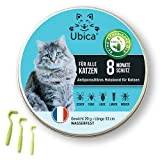 Ubica® Zeckenhalsband für Katzen - Flohhalsband Katze - Zeckenschutz - Flohmittel Katzen - Formel mit ätherischen Ölen (Zitronengras) - 100% ...
