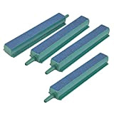 Uniclife 4 Stück Air Stone Bar 10 cm Blasenfreigabe Mineral Airstones für Aquarium Pumpe grün / blau