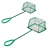 Uniclife Aquarium Fischnetz Set Fischfangnetze mit Kunststoffgriff, 15 cm und 10 cm Packung