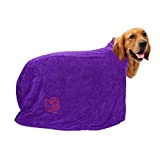 UOMIO Hunde Trockentasche, Hund Bademantel zum Schwimmen oder Regenwandern, Super Saugfähig