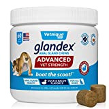 Vetnique Labs Glandex Advanced Strength Analsack Soft Kausnacks mit Ballaststoffen für Hunde, Verdauungsenzyme, Probiotika - Vom Tierarzt empfohlen Vegetarische Ente ...